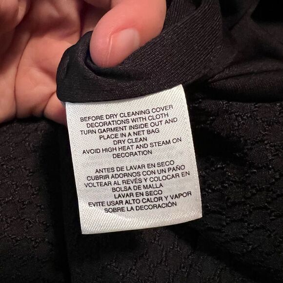 NWT! Pappagallo black dress with embellishment. - Picture 6 of 15